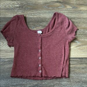 Maroon crop top
